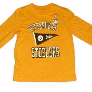 Pittsburgh Steelers Kids Youth Yellow Long Sleeve Shirt Sz. 4T New Nfl